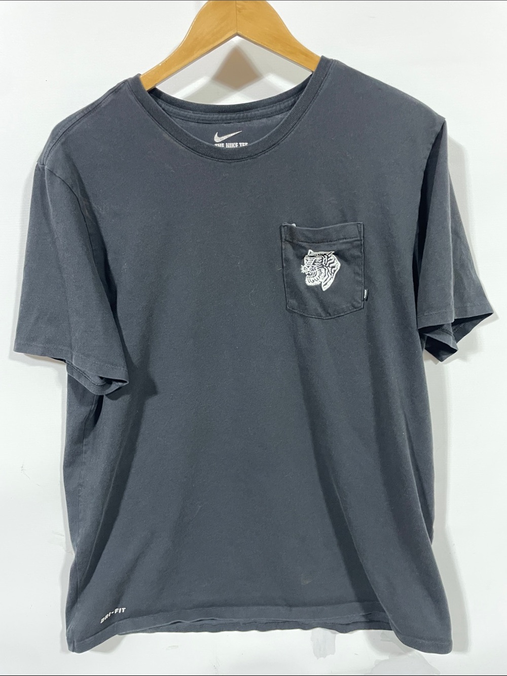 Nike Black Short-Sleeve Pocket Tee with Tiger Patch
